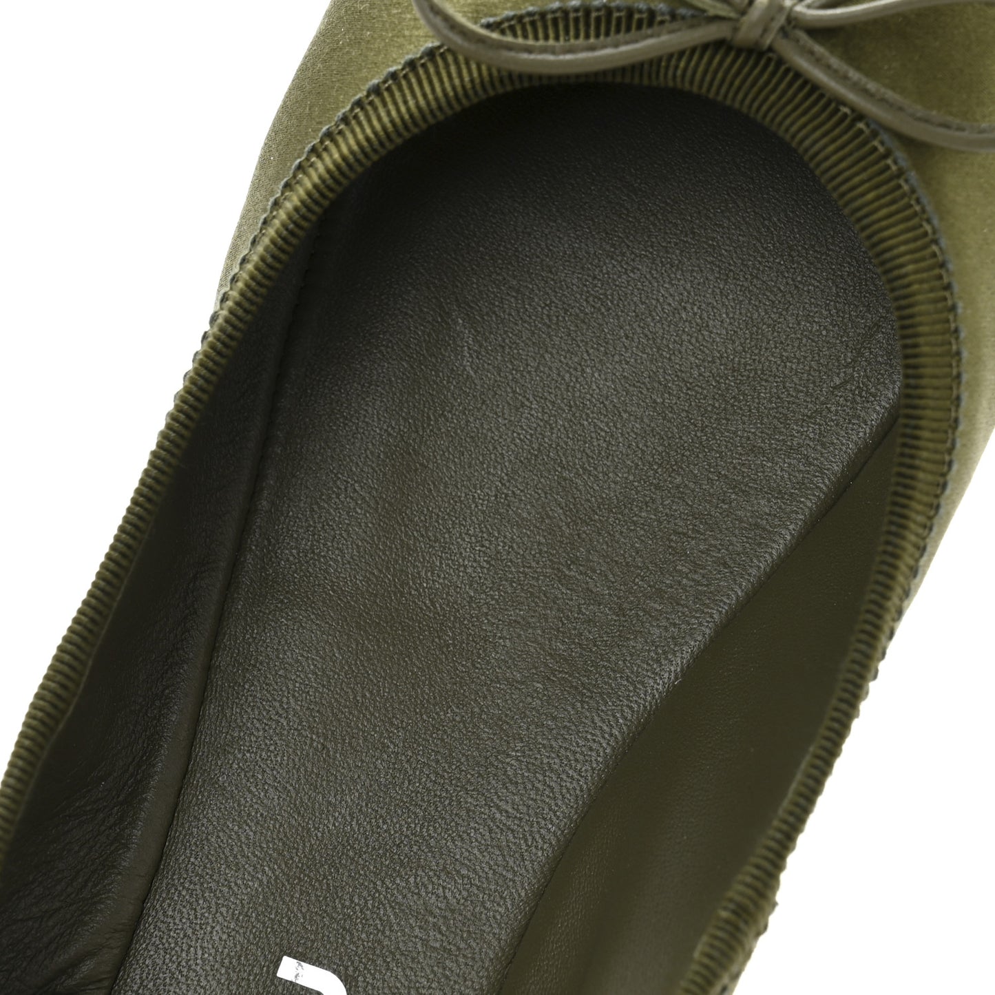 Satin Ballerina Flats 36.5 Oliva