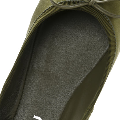 Miu Miu Satin Ballerina Flats 36.5 Oliva 9 of 10
