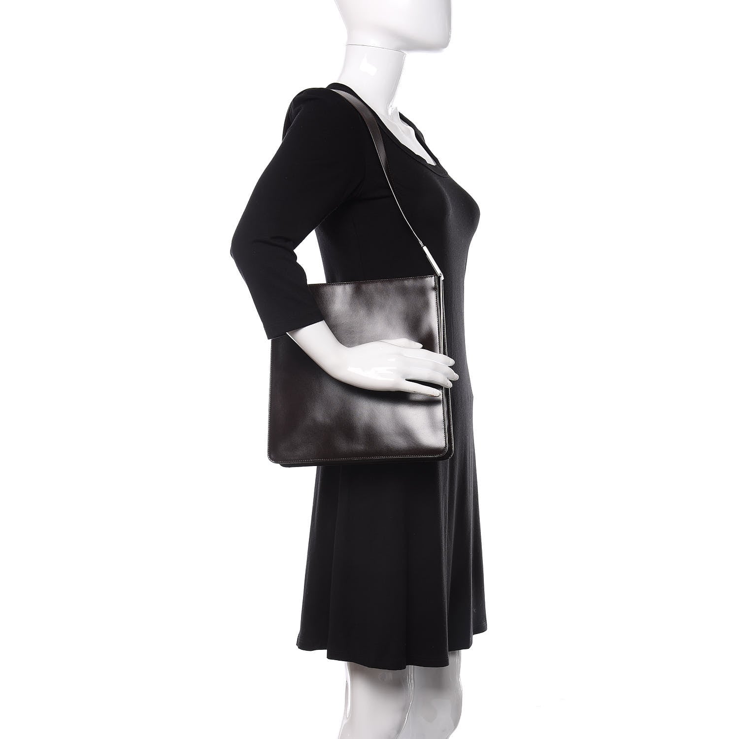 Gucci Calfskin Hobo Dark Brown 2 of 9