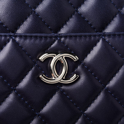 Chanel Lambskin Quilted Medium Camera Case Dark Navy Blue 10 of 11