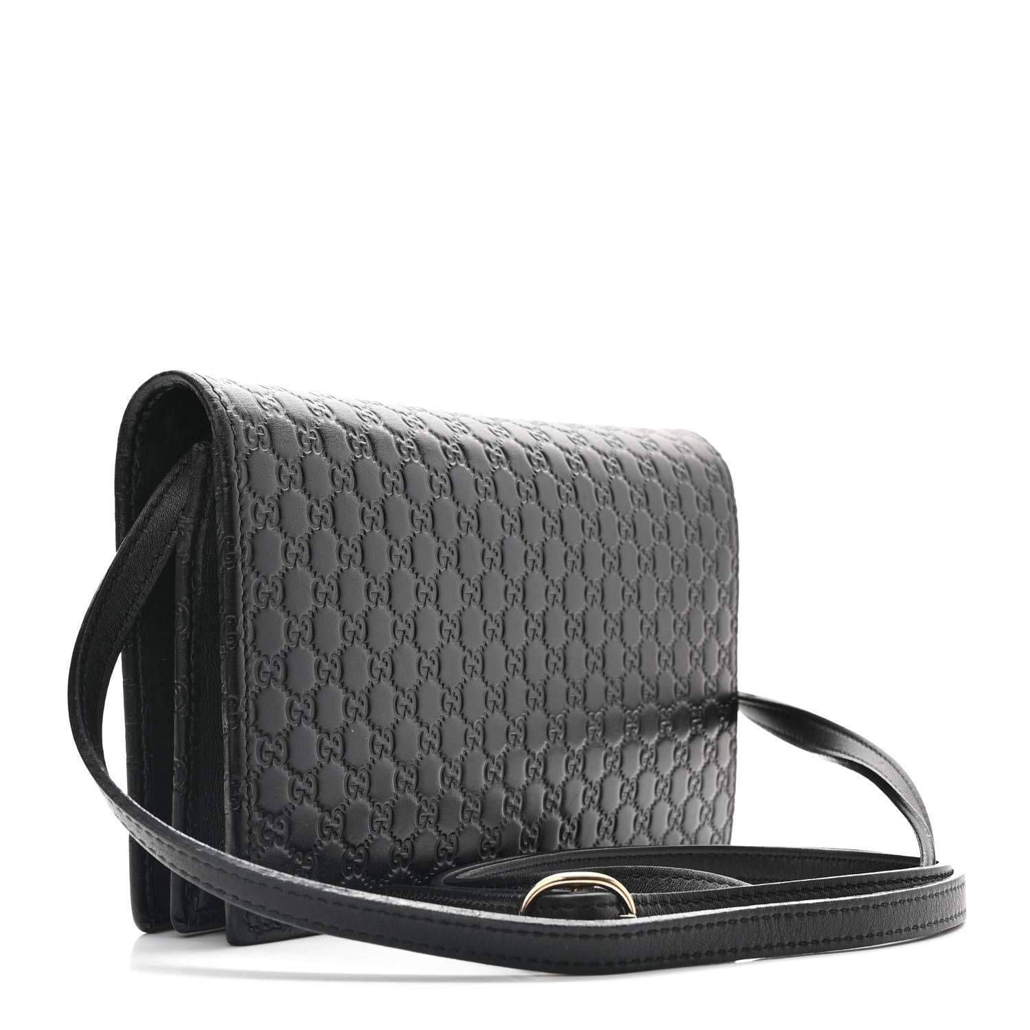 Gucci Microguccissima Crossbody Wallet Black 3 of 15