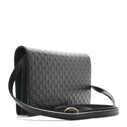 Gucci Microguccissima Crossbody Wallet Black 3 of 15