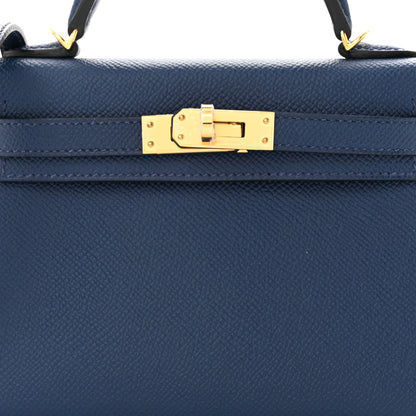 Hermes Epsom Mini Kelly Sellier 20 Bleu Navy 7 of 10