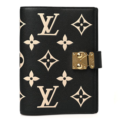 Louis Vuitton Empreinte Monogram Giant Paul Notebook Cover MM  Black Beige 1 of 8
