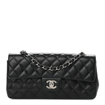 Chanel Lambskin Quilted East West Flap Black 1 of 12