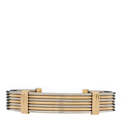 Cartier 18K Yellow Gold Stainless Steel Wire Cuff Bracelet 1 of 4