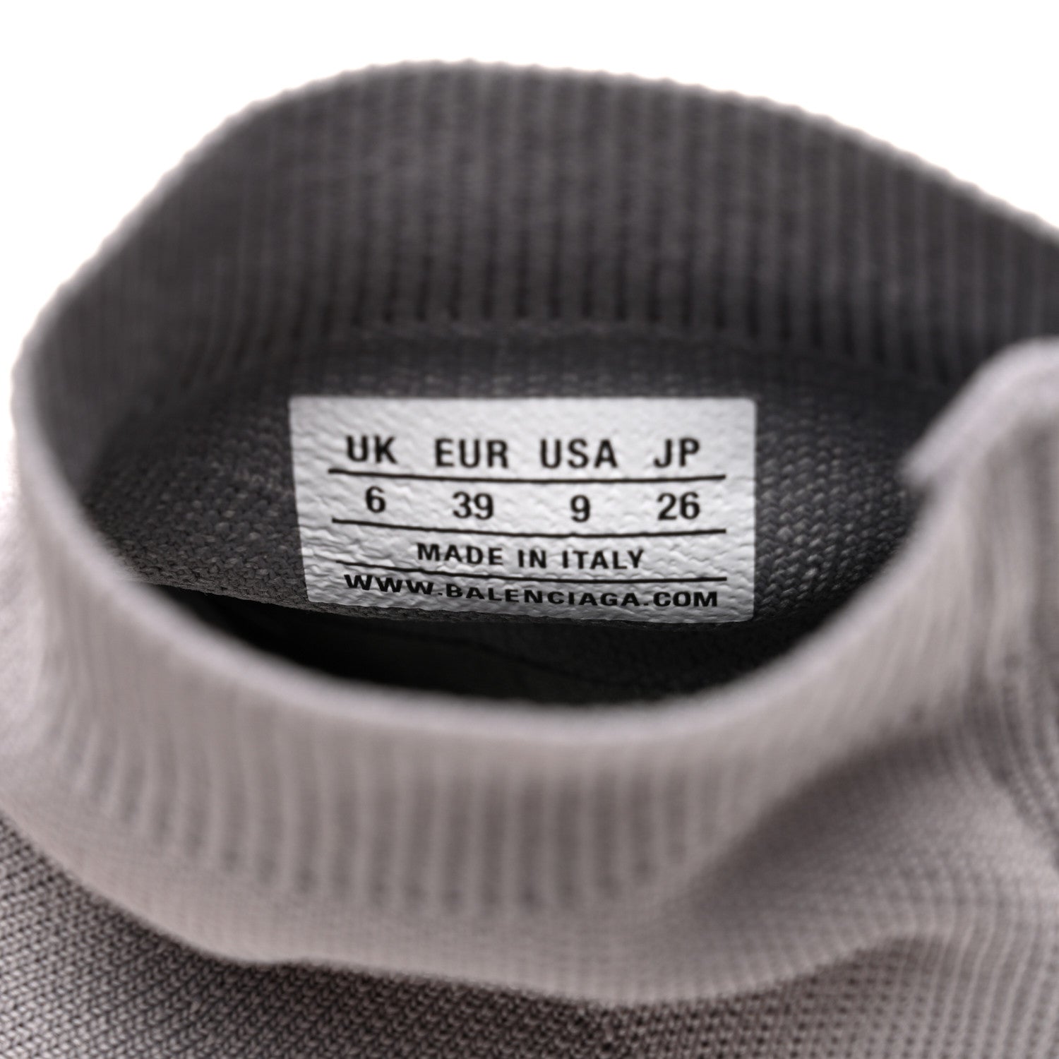 Balenciaga Technical 3D Recycled Knit Womens Speed 2.0 Sneakers 39 Monocolor Grey 7 of 7