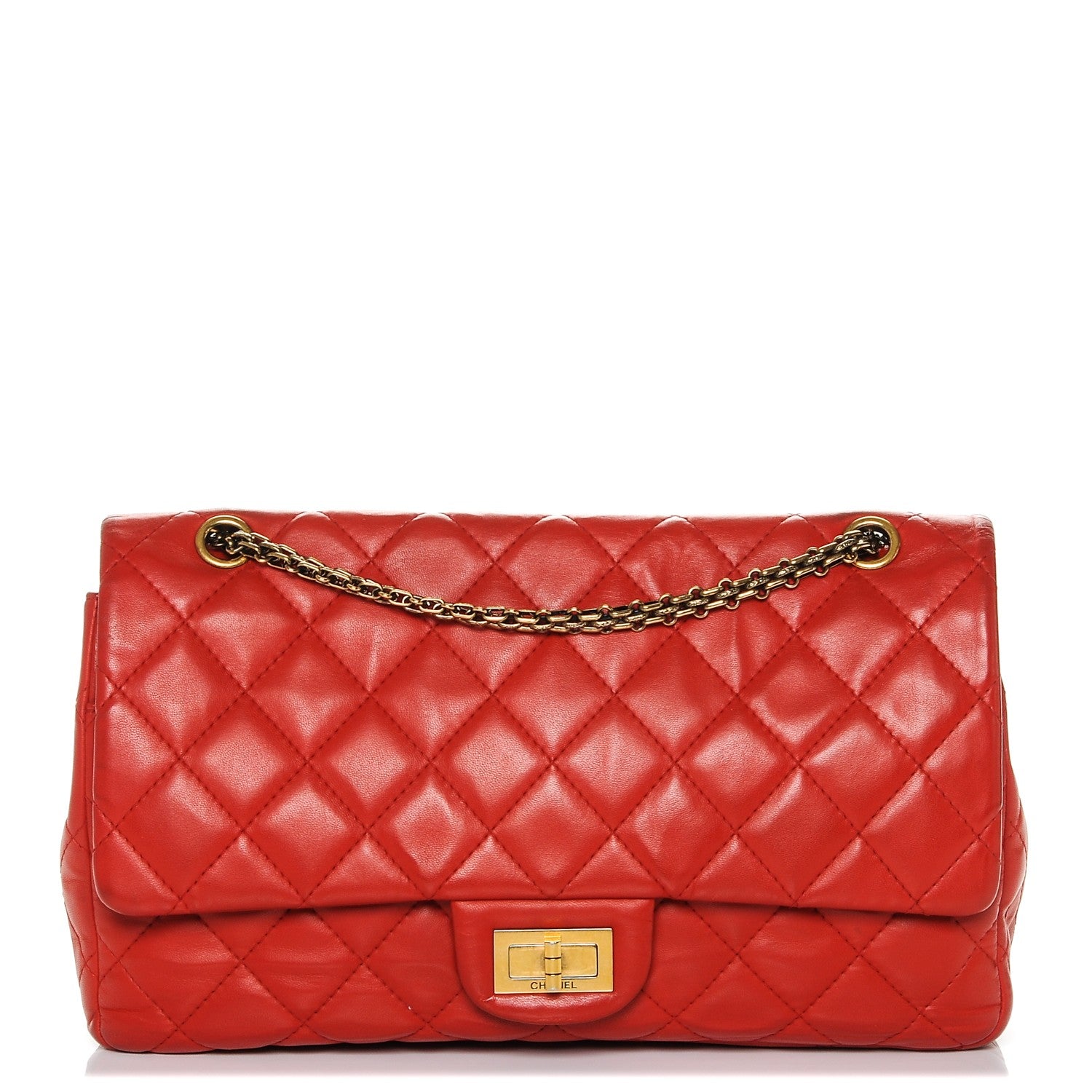 Chanel Lambskin 2.55 Reissue 227 Flap Red 1 of 11