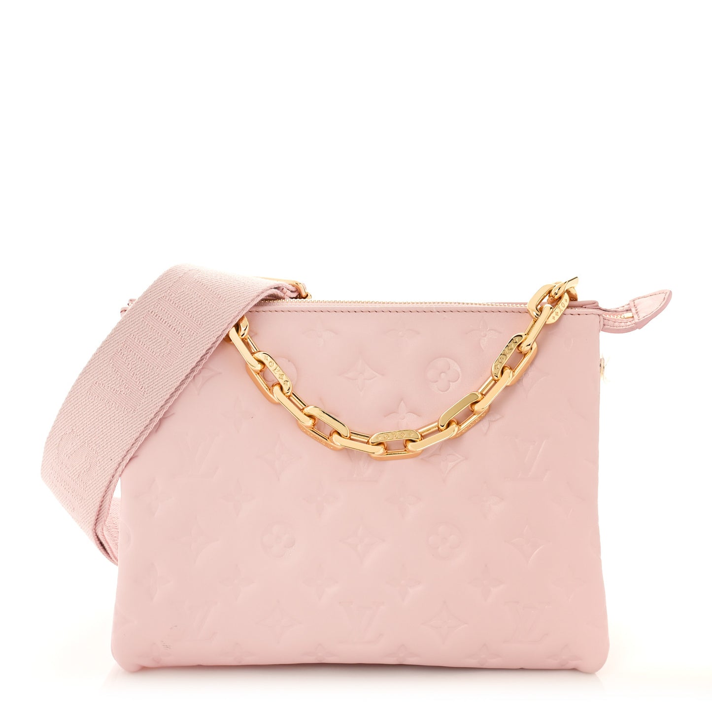 Lambskin Embossed Monogram Coussin PM Rose