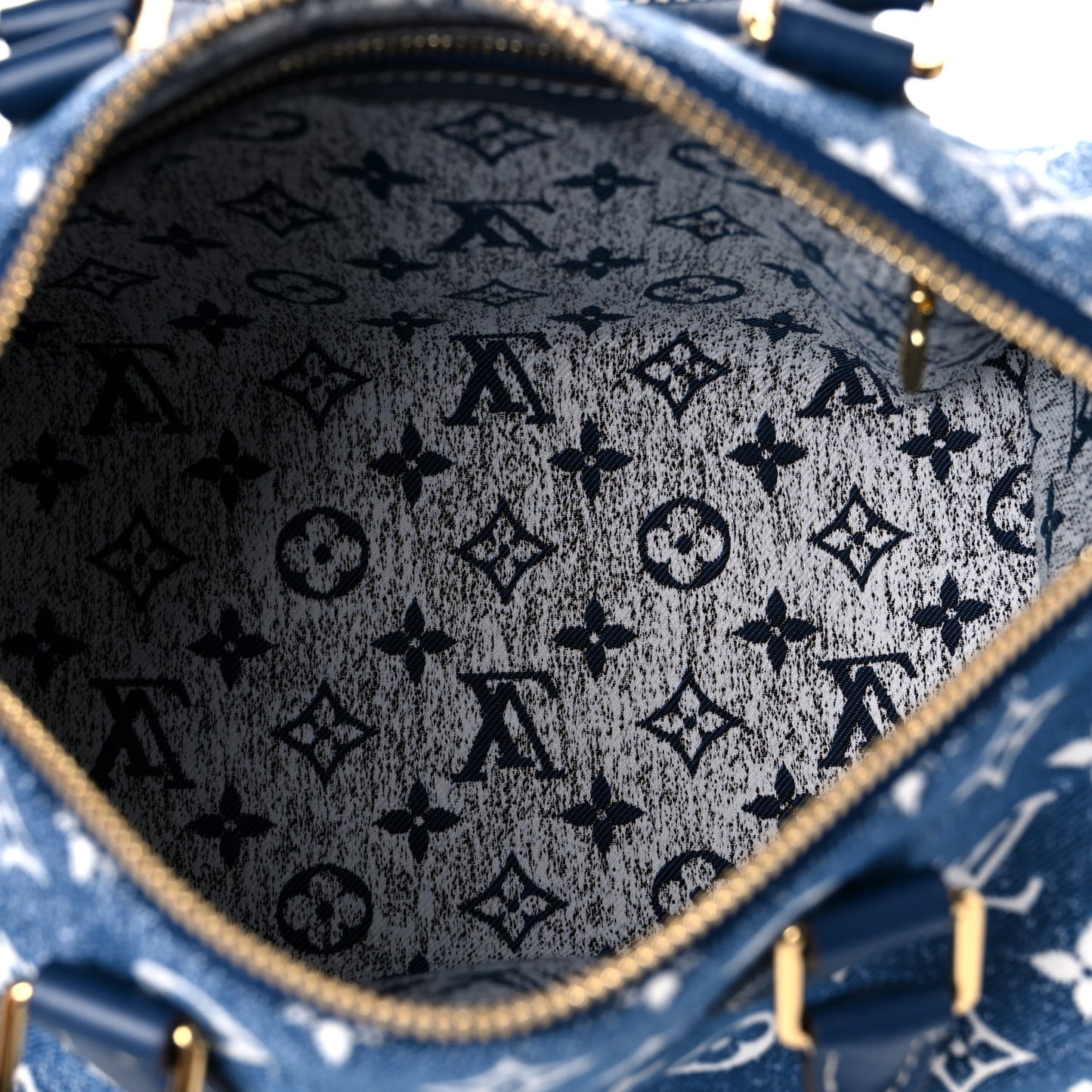 Monogram Jacquard Denim Speedy Bandouliere 25 Bleu