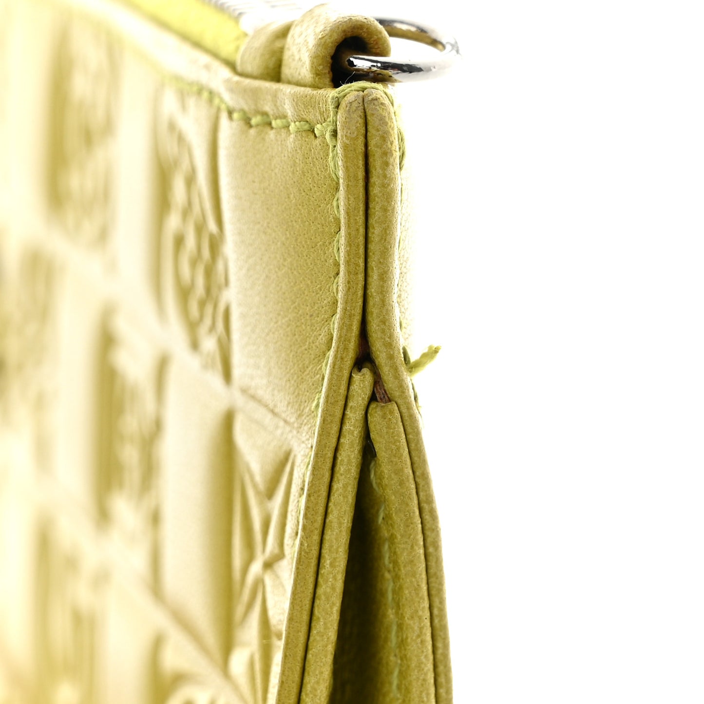 Lambskin Precious Symbols Pochette Chartreuse