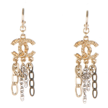 Chanel CC Chain Drop Earrings Gold 1 of 5