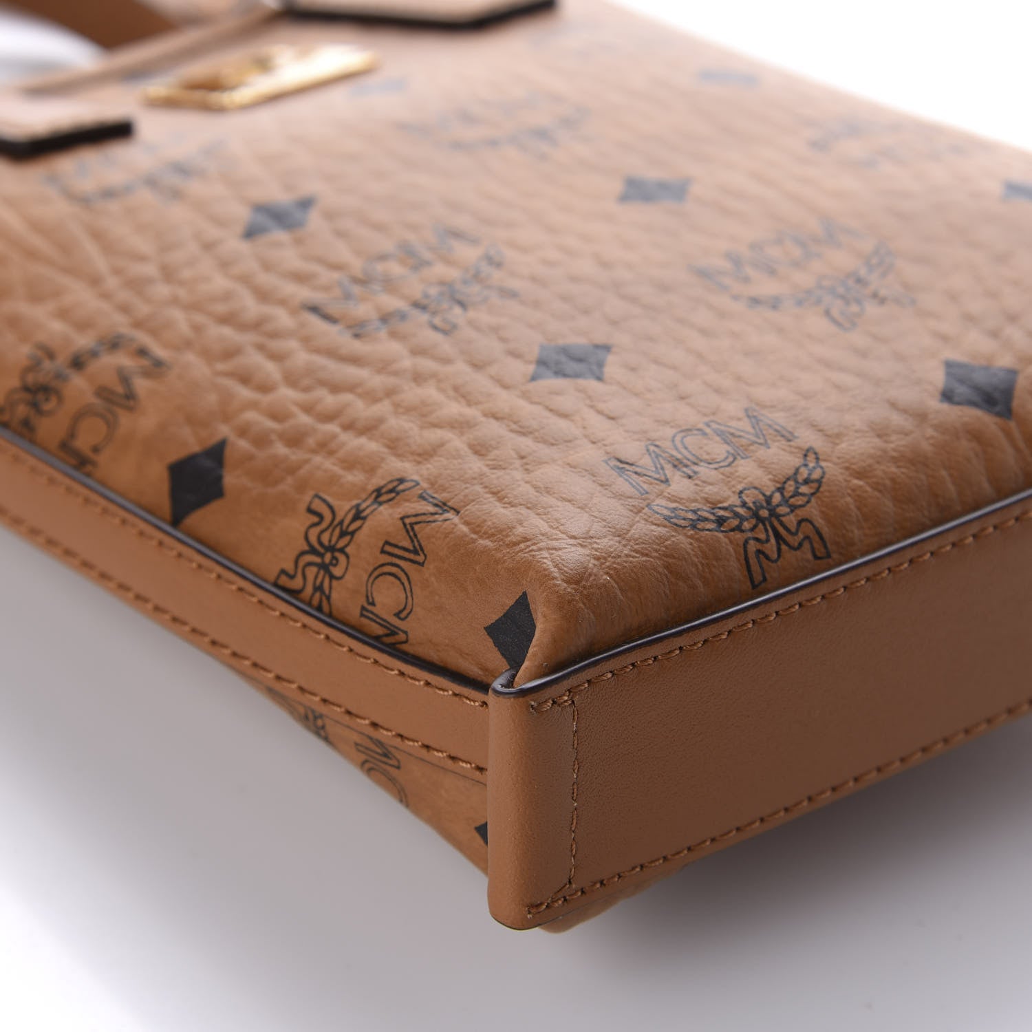 MCM Visetos Essential Crossbody Bag Cognac 6 of 9
