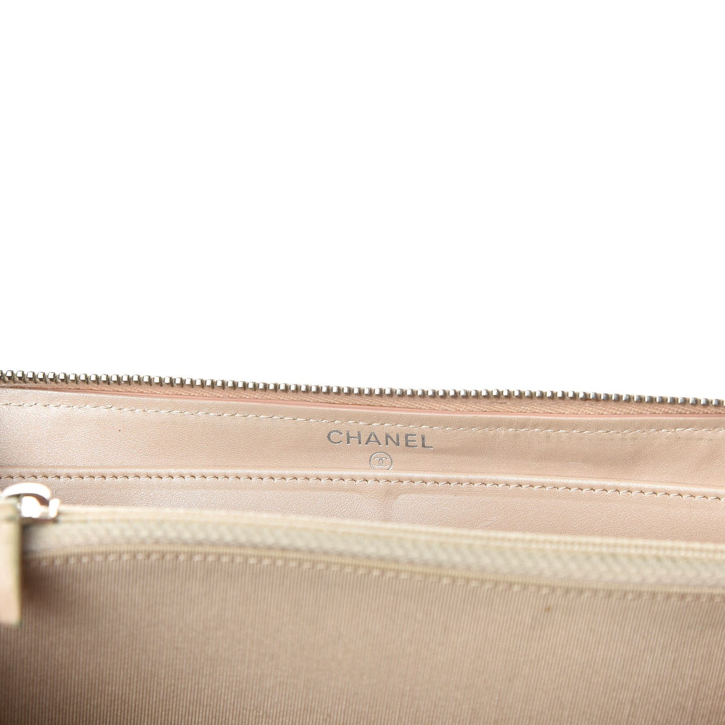 Pearly Caviar Quilted Large Gusset Zip Around Wallet Gold