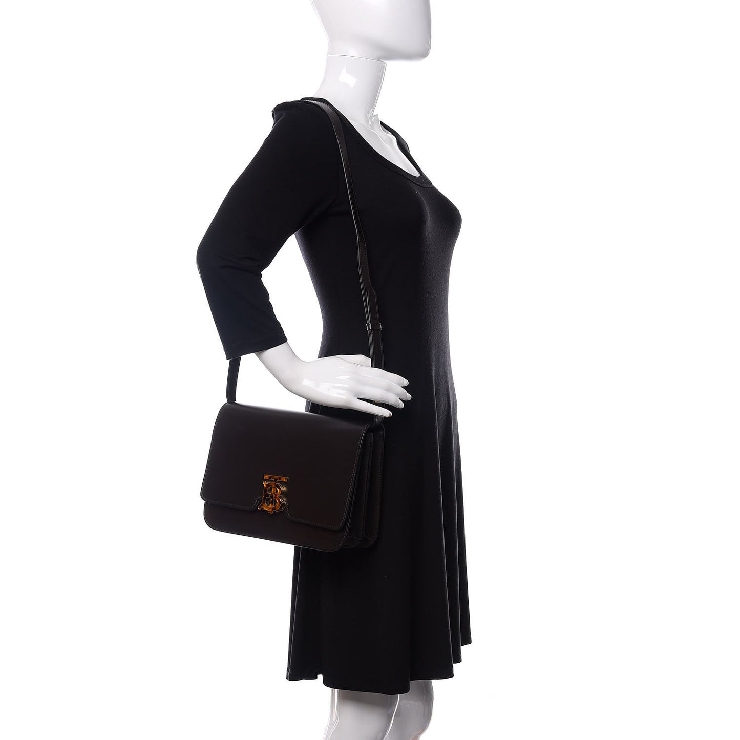 Calfskin Medium TB Bag Coffee
