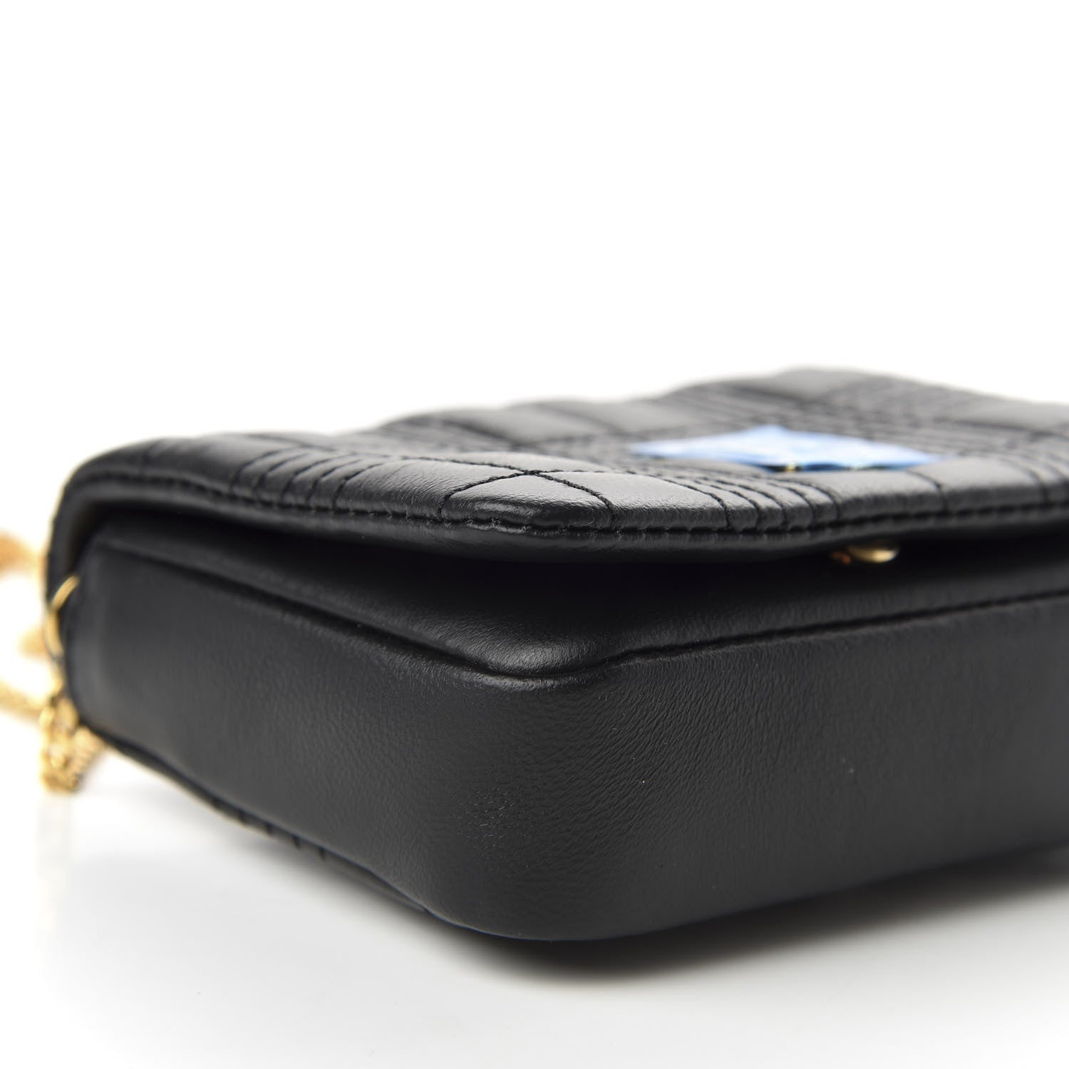 Burberry Lambskin Quilted Micro Lola Bag Black 8 of 10