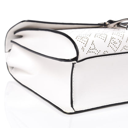 Burberry Calfskin Perforated Small Macken Crossbody Bag White 10 of 11