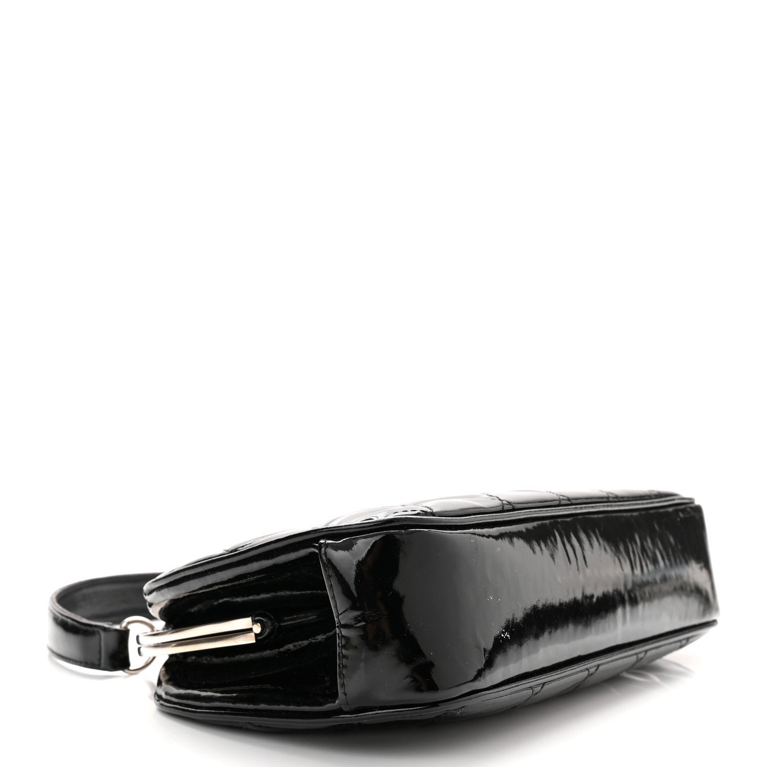 Chanel Patent Quilted Kisslock Frame Bag Black 4 of 12