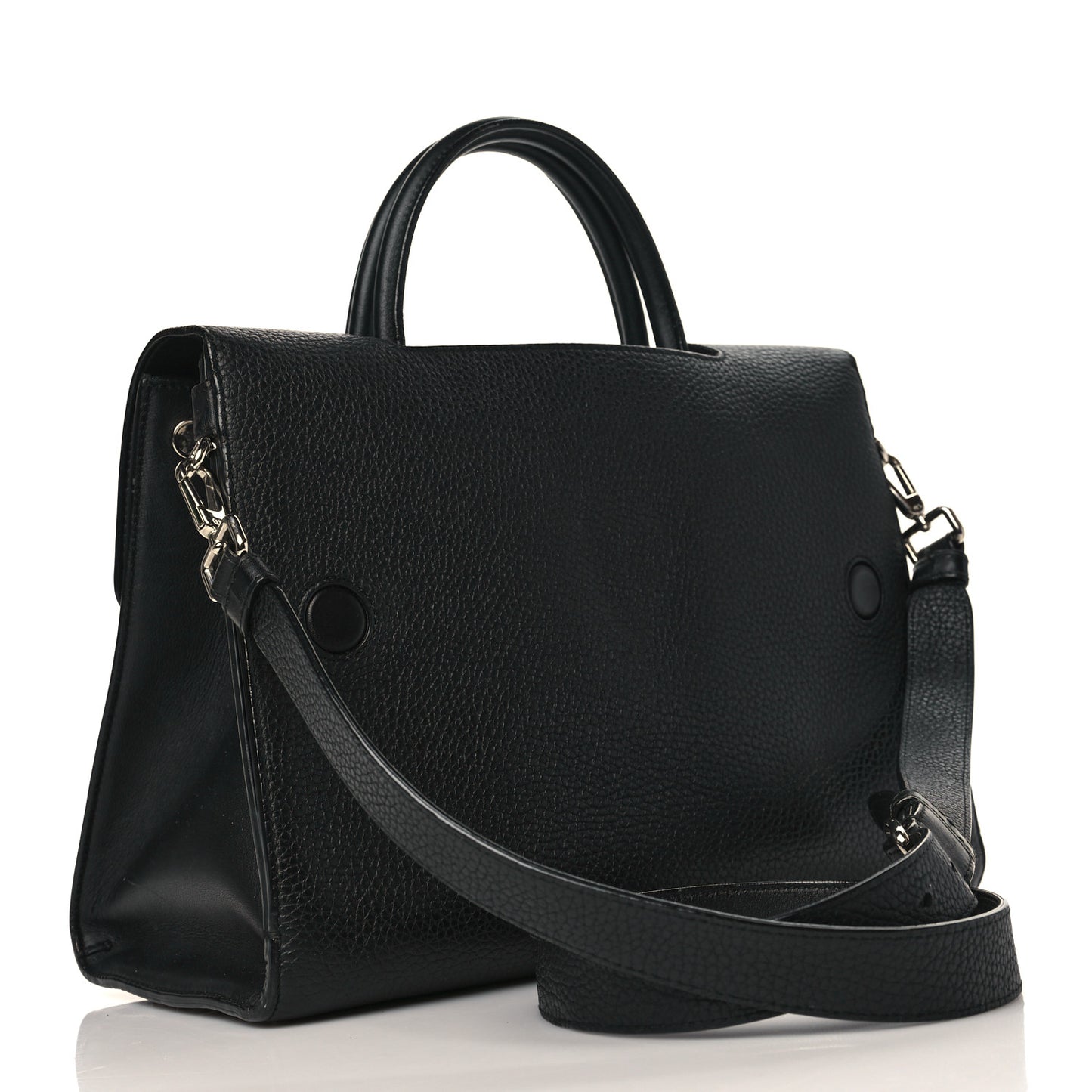 Grained Calfskin Medium Diorever Flap Black