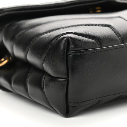 Saint Laurent Calfskin Y Quilted Monogram Toy Loulou Crossbody Bag Black 10 of 14
