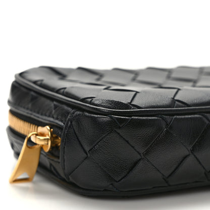 Bottega Veneta Calfskin Intrecciato Teen Zippered Pouch Black 8 of 9