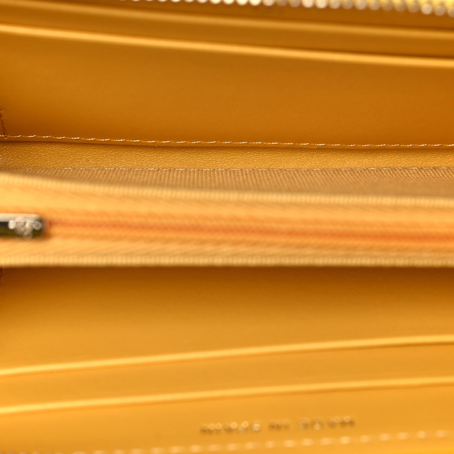 Chanel Caviar Quilted Medium Zip Around Wallet Yellow 5 of 9