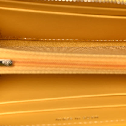 Chanel Caviar Quilted Medium Zip Around Wallet Yellow 5 of 9