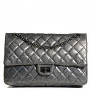 Metallic Aged Calfskin 2.55 Reissue 226 Flap Dark Silver