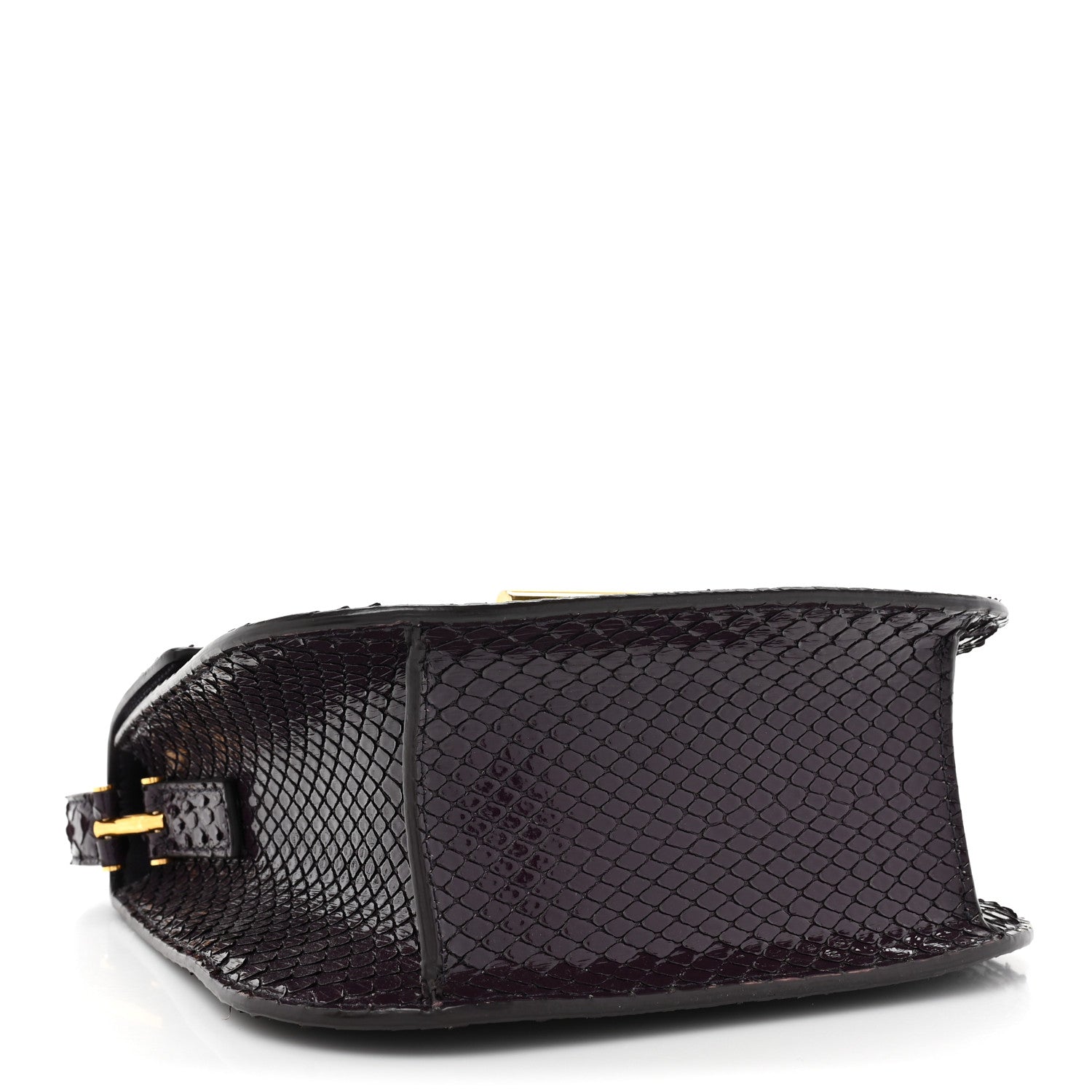 Tom Ford Snakeskin Small T Clasp Tara Crossbody Bag Burgundy 4 of 13