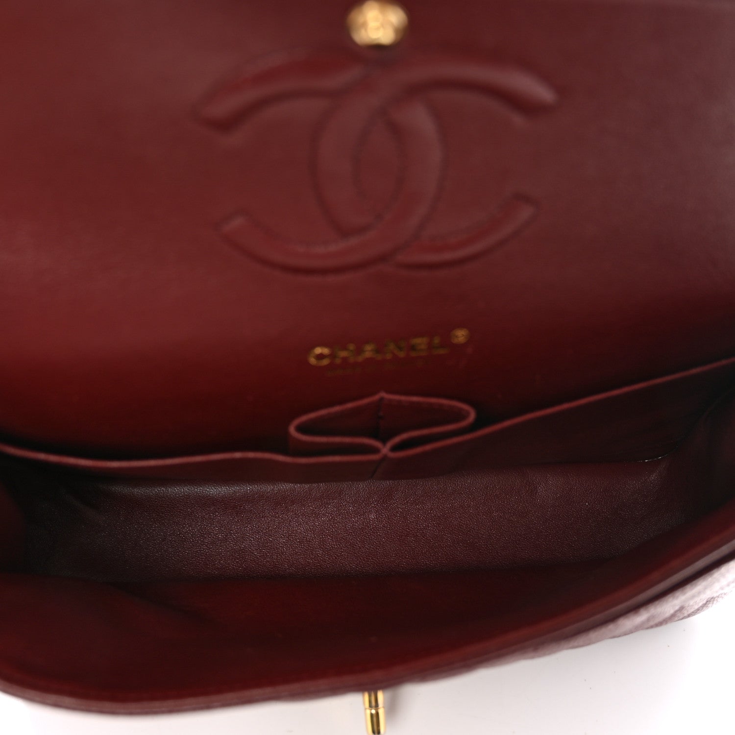 Chanel Caviar Quilted Medium Double Flap Burgundy 5 of 11