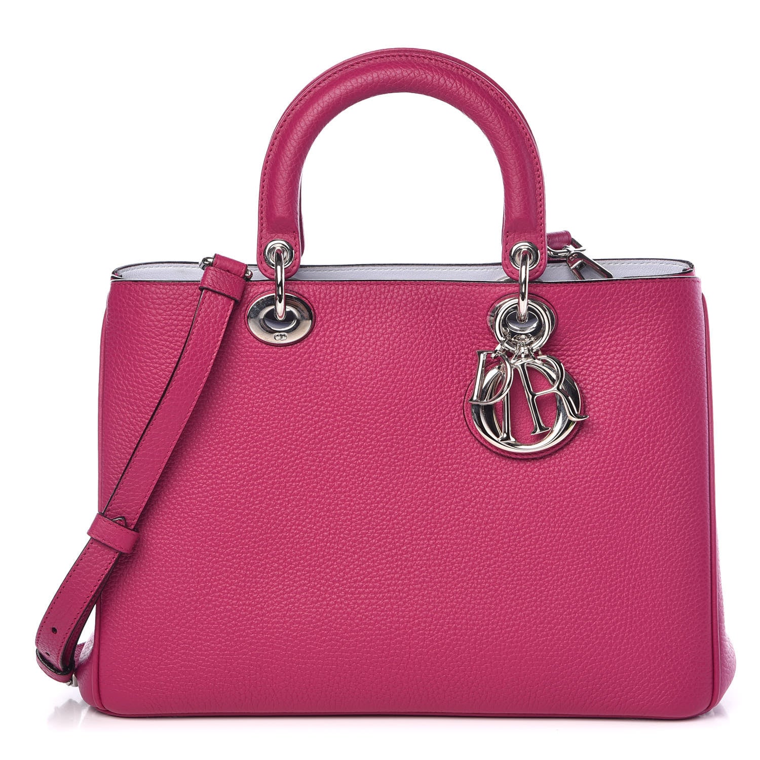 Christian Dior Calfskin Medium Diorissimo Bag Toxic Purple 1 of 12