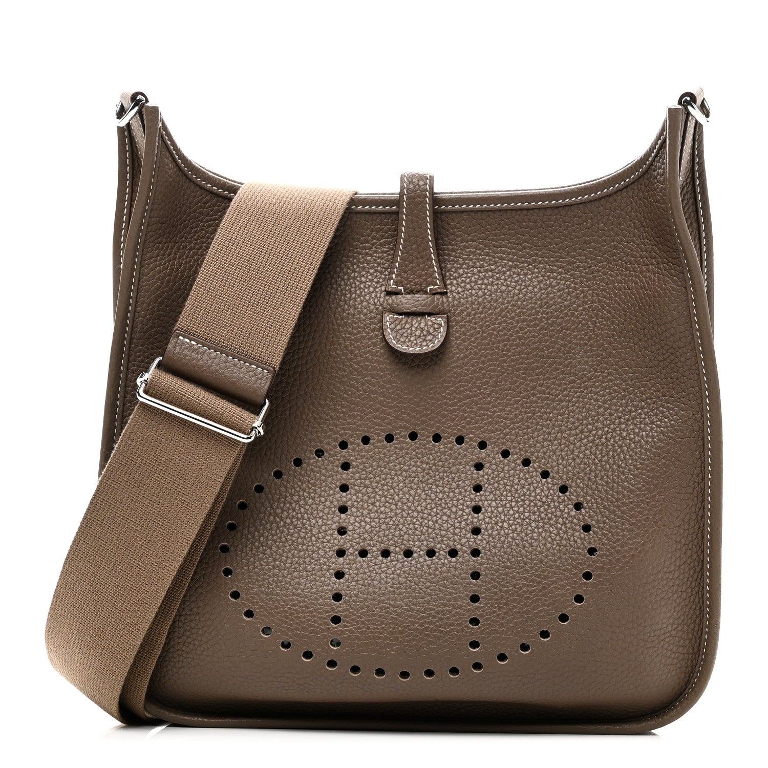 Hermes Taurillon Clemence Evelyne III PM Etoupe 1 of 11