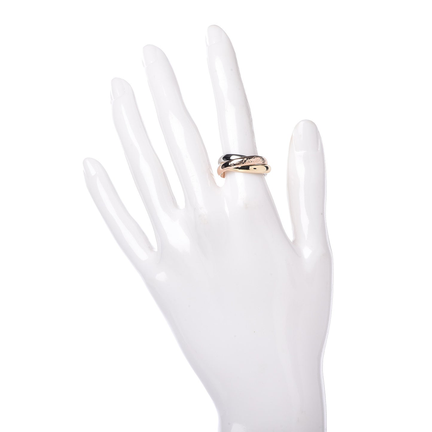 18K Pink Yellow White Gold Classic Les Must De Trinity Ring 54 6.75