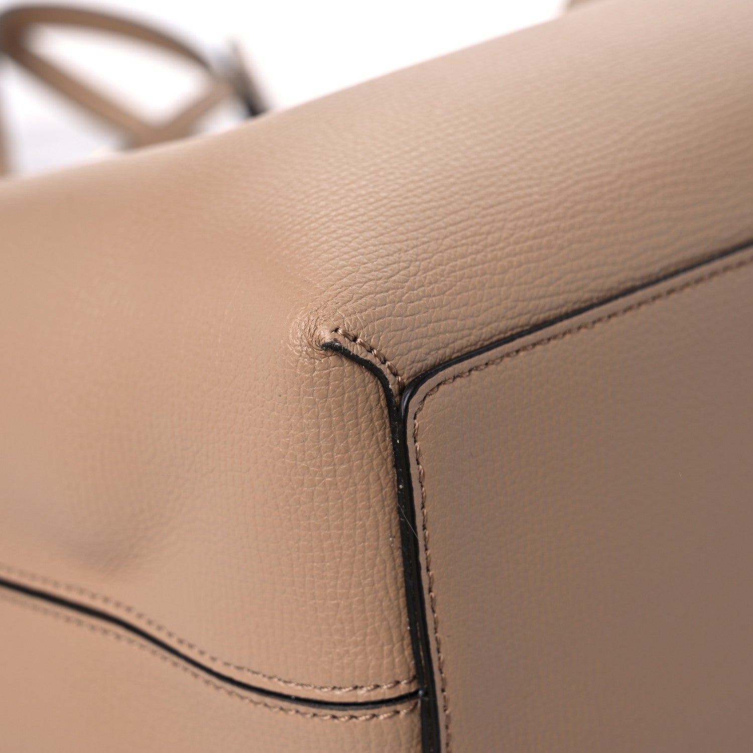 Burberry Grainy Calfskin Haymarket Check Medium Reversible Tote Camel 14 of 14