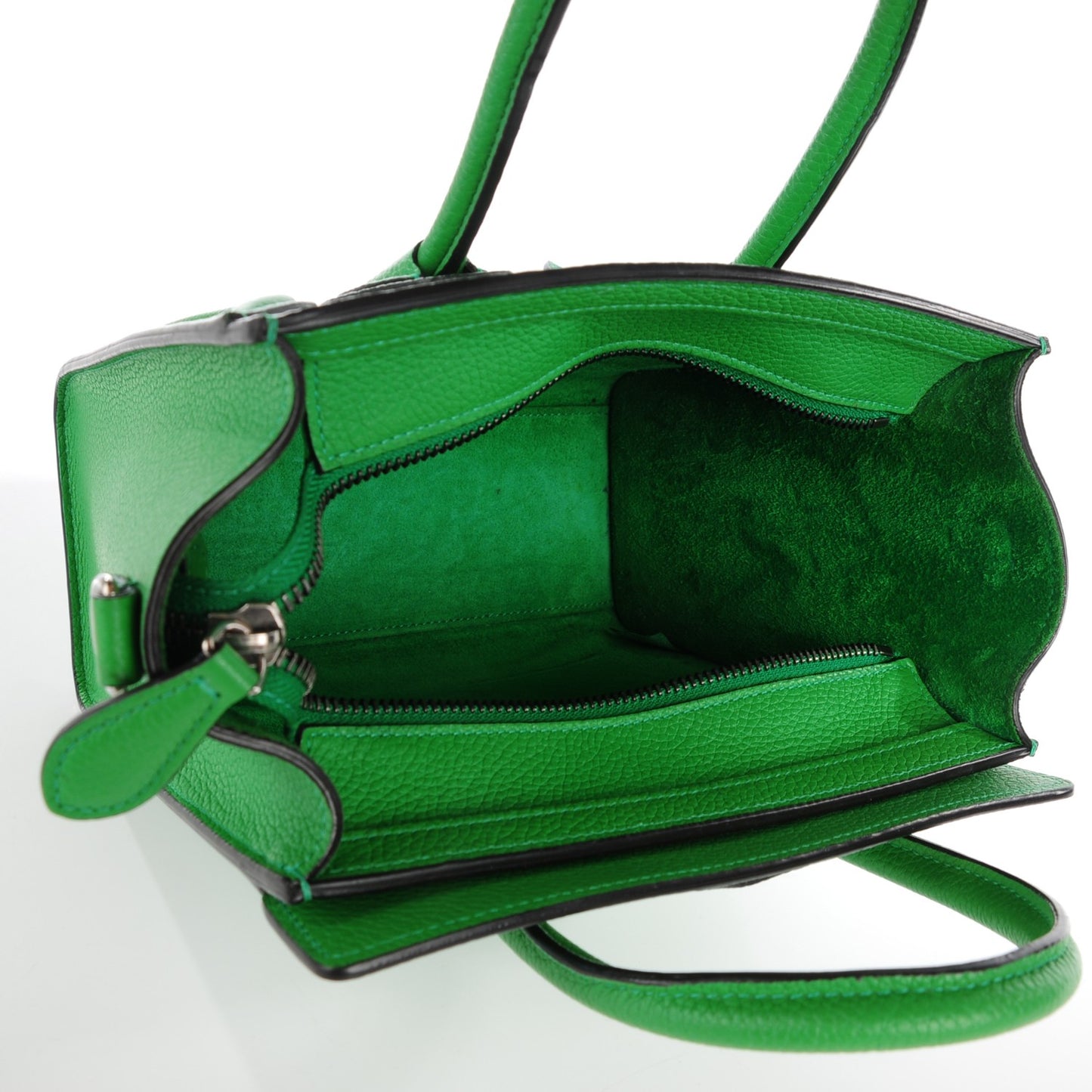 Drummed Calfskin Nano Luggage Mint