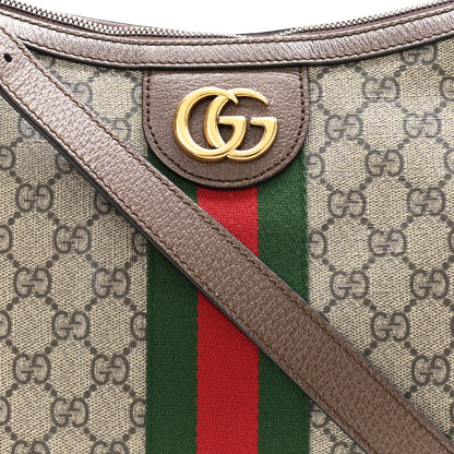 Gucci GG Supreme Monogram Web Small Ophidia Half Moon Hobo Brown 8 of 10