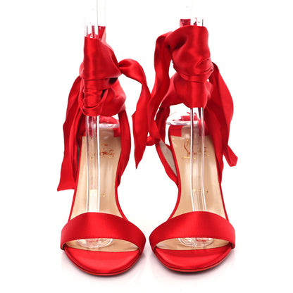 Christian Louboutin Crepe Satin Du Desert 100 Sandal 38 Loubi 2 of 8