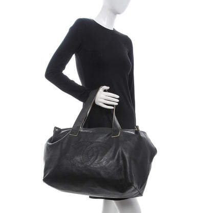 Chanel Lambskin Edgy XL Tote Black 2 of 12
