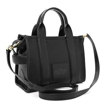 Marc Jacobs Grained Calfskin Small The Tote Bag Black 3 of 14