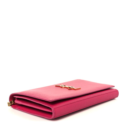 Saint Laurent Grain De Poudre Monogram Chain Wallet Bubblegum Bubblegum 4 of 9