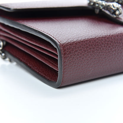 Gucci Dollar Calfskin Crystal Mini Dionysus Chain Wallet Vintage Bordeaux 8 of 11