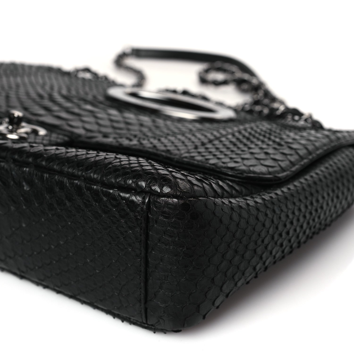 Chanel Snakeskin 31 Rue Cambon Maxi Flap Black 9 of 10