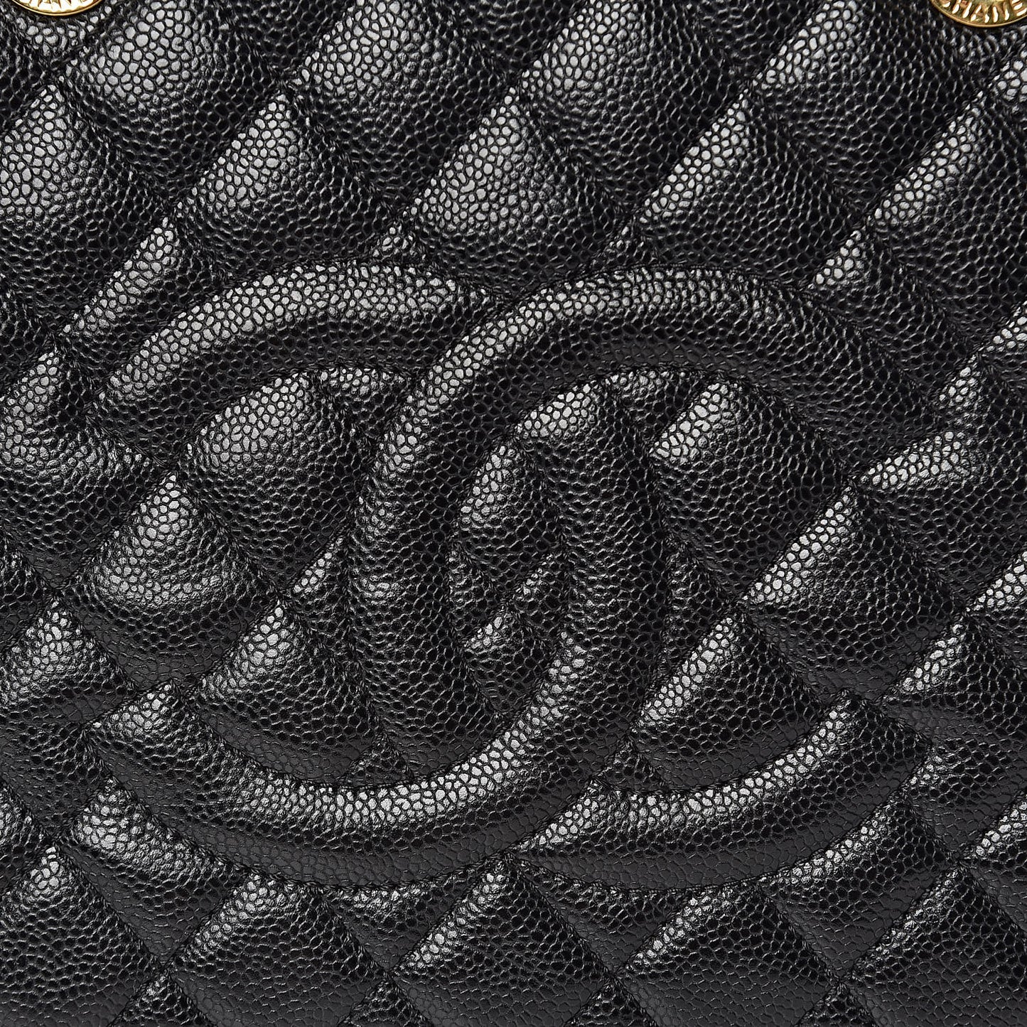 Caviar Quilted Grand Shopping Tote GST Black