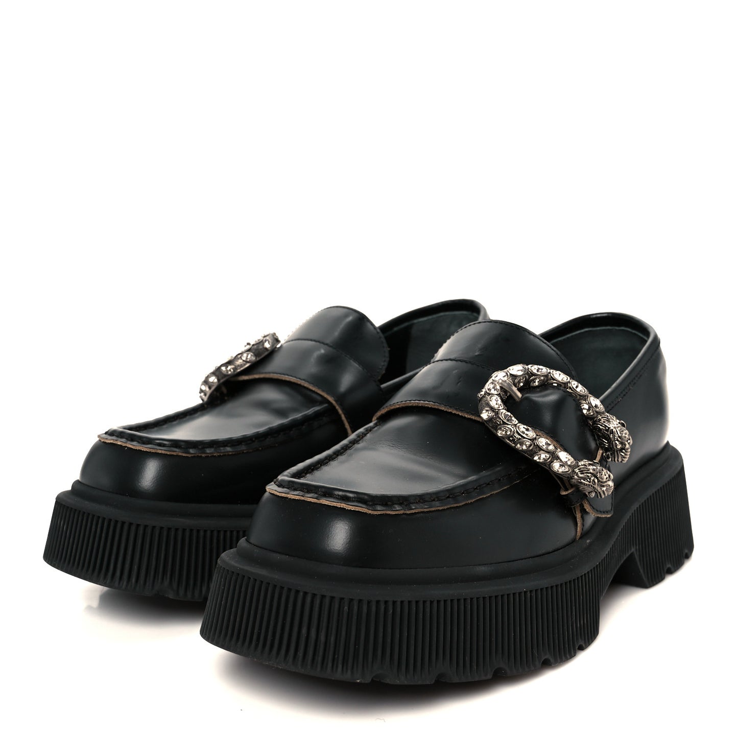 Cordovan Lux Dionysus Hunder Loafers 37.5 Black