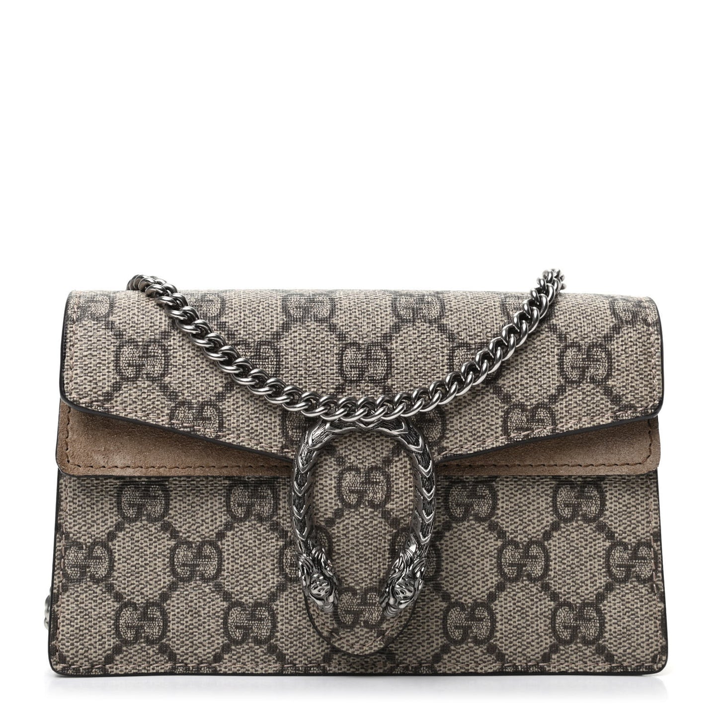 GG Supreme Monogram Super Mini Dionysus Shoulder Bag Taupe