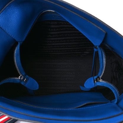 Prada Vitello Phenix Logo Hobo Bluette 5 of 11