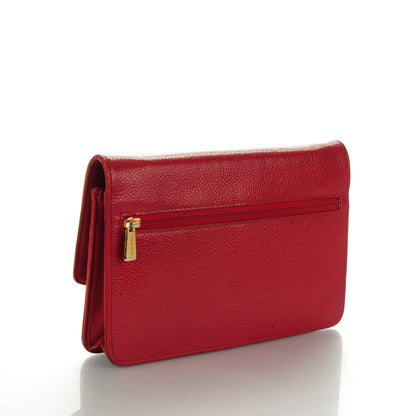 Chanel Caviar Timeless CC Wallet On Chain WOC Red 3 of 11