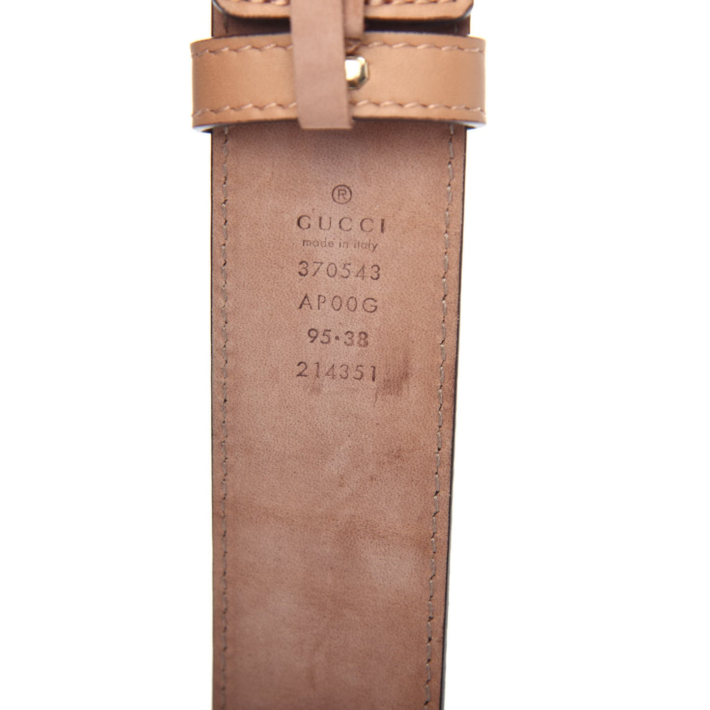 Calfskin Interlocking G 37mm Belt 95 38 Camelia