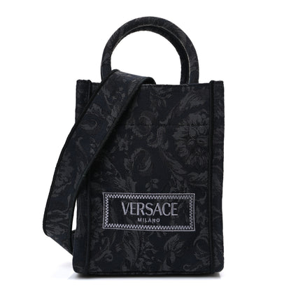 Versace Jacquard Barocco Mini Athena Tote Black 1 of 10