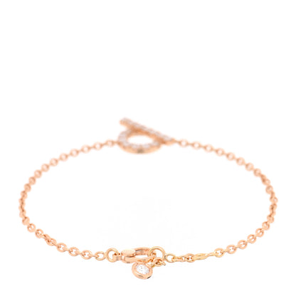 Hermes 18K Rose Gold Diamond Finesse Bracelet SH 2 of 3